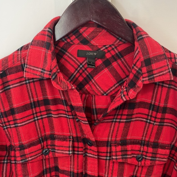 J Crew long sleeve flannel blouse - Picture 2 of 7